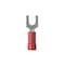 Panduit Fork Terminal, #10 Stud Size, 16 AWG, 600 V, Vinyl Insulated, Red, Crimp Termination Only, 100 PK PV18-10F-CY - alternate 2