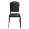 National Public Seating Stack Chair, Black Fabric, Black Frame 9360-BT - alternate 2