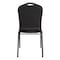 National Public Seating Stack Chair, Black Fabric, Black Frame 9360-BT - alternate 5