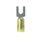 Panduit Fork Terminal, #8 Stud Size, 10 AWG, 600 V, Nylon Insulated, Yellow, Crimp Termination Only, 500 PK PN10-8F-D - alternate 2