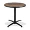 Kfi Round KFI 30in Walnut Round Breakroom Table with Arched X Base, 29 W, 30 L, 29 H T30RD-B2115-WL - alternate 2