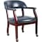 Boss Ivy League Executive Chair, Blue Back, 24 in W 26" L 31" H, Fixed, Vinyl Seat B9545-BE - alternate 5