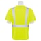 Deltaplus Hi-Vis Short-Sleeve Shirt, Class 2, 100% Polyester Jersey Knit with Moisture Wicking, Lime, M 14111 - alternate 4