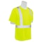 Deltaplus Hi-Vis Short-Sleeve Shirt, Class 2, 100% Polyester Jersey Knit with Moisture Wicking, Lime, M 14111 - alternate 2