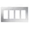 Lutron Designer Wall Plates, Number of Gangs: 4 Satin Finish, Stainless Steel CW-4-SS - alternate 2