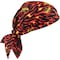Ergodyne Dew Rag, Orange/Red, Flames 6710 - alternate 2