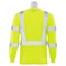 Deltaplus Hi-Vis Long Sleeve Shirt w/ Black Bottom, 3, Type R, Class 3, Lime, Xl 64036 - alternate 4