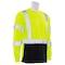 Deltaplus Hi-Vis Long Sleeve Shirt w/ Black Bottom, 3, Type R, Class 3, Lime, Xl 64036 - alternate 3