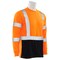 Deltaplus Hi-Vis Long Sleeve Shirt w/ Black Bottom, 3, Type R, Class 3, Orange, L 64043 - alternate 4