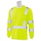 Deltaplus Hi-Vis Long Sleeve Shirt, Class 3, Type R, 100% Polyester Jersey with Moisture Wicking, Lime, L 62123 - alternate 2