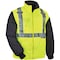 Ergodyne 3-in-1 Jacket/Vest, 300D Oxford Polyester, Class 2 Type R, Hi-Viz Lime, 3XL 8287 - alternate 2
