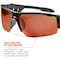 Ergodyne DAGR-PZ, Safety Glasses, Uncoated, Copper Lens, Black Frame, Half-Frame, Polarized DAGR-PZ - alternate 4