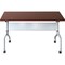 Lorell Rectangle Lorell Mahogany Flip Top Training Table, 23.6 W, 48 L, 29.5 H, Nylon Top, Mahogany LLR60722 - alternate 5