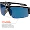 Ergodyne DAGR, Safety Glasses, Uncoated, Blue Mirror Lens, Black Frame, Half-Frame DAGR - alternate 2
