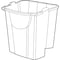 Rubbermaid Commercial 4 1/2 gal Oval Dirty Water Bucket, 14 in H, 10 in Dia, Red, Plastic 2064907 - alternate 5