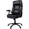 Lorell Executive Chair Black Base High-Back Leather Chair, Black, Adjustable Arms, Leather, Black LLR59535 - alternate 7