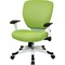 Office Star Managerial Chair Desk Chair, Adjustable Arms, 16-3/4" to 19-1/2" Height, Mesh, Green 5200W-6 - alternate 7
