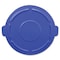 Rubbermaid Commercial BRUTE(R) 55 gal Trash Can Lid, Flat Blue, Resin, 0 Openings 26 3/4 in W/Dia 1779733 - alternate 2