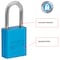 American Lock Lockout Padlock, Keyed Different, Anodized Aluminum, 1 1/2 in Shackle, Includes 2 Keys, Blue A1106BLU - alternate 5