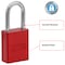 American Lock Lockout Padlock, Keyed Different, Anodized Aluminum, 1 1/2 in Shackle, Includes 2 Keys, Red A1106RED - alternate 3
