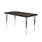 Correll Rectangle Adjustable Height Activity Kids School Table, High Pressure Laminate, Walnut A2448-REC-01 - alternate 2