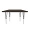 Correll Trapezoidal Adjustable Height Activity Kids School Table, High Pressure Laminate, Walnut A2448-TRP-01 - alternate 7