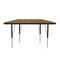 Correll Trapezoidal Adjustable Height Activity Kids School Table, High Pressure Laminate, Medium Oak A2448-TRP-06 - alternate 2