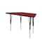 Correll Trapezoidal Adjustable Height Activity Kids School Table, High Pressure Laminate, Red A2448-TRP-35 - alternate 1