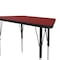 Correll Trapezoidal Adjustable Height Activity Kids School Table, High Pressure Laminate, Red A2448-TRP-35 - alternate 8