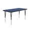 Correll Rectangle Adjustable Height Activity Kids School Table, High Pressure Laminate, Blue A2460-REC-37 - alternate 2