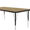 Correll Rectangle Adjustable Height Activity Kids School Table, High Pressure Laminate, Fusion Maple A3048-REC-16 - alternate 5
