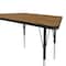 Correll Trapezoidal Adjustable Height Activity Kids School Table, High Pressure Laminate, Medium Oak A3060-TRP-06 - alternate 8
