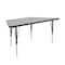 Correll Trapezoidal Adjustable Height Activity Kids School Table, High Pressure Laminate, Gray Granite A3060-TRP-15 - alternate 6