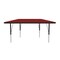Correll Trapezoidal Adjustable Height Activity Kids School Table, High Pressure Laminate, Red A3060-TRP-35 - alternate 2