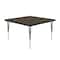 Correll Square Adjustable Height Activity Kids School Table, High Pressure Laminate, Walnut A3636-SQ-01 - alternate 2