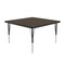 Correll Square Adjustable Height Activity Kids School Table, High Pressure Laminate, Walnut A3636-SQ-01 - alternate 4