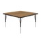 Correll Square Adjustable Height Activity Kids School Table, High Pressure Laminate, Medium Oak A3636-SQ-06 - alternate 5