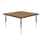 Correll Square Adjustable Height Activity Kids School Table, High Pressure Laminate, Medium Oak A3636-SQ-06 - alternate 3