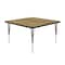 Correll Square Adjustable Height Activity Kids School Table, High Pressure Laminate, Fusion Maple A3636-SQ-16 - alternate 1