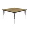 Correll Square Adjustable Height Activity Kids School Table, High Pressure Laminate, Fusion Maple A3636-SQ-16 - alternate 5