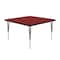 Correll Square Adjustable Height Activity Kids School Table, High Pressure Laminate, Red A3636-SQ-35 - alternate 1