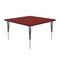 Correll Square Adjustable Height Activity Kids School Table, High Pressure Laminate, Red A3636-SQ-35 - alternate 5