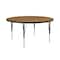 Correll Round Adjustable Height Activity Kids School Table, High Pressure Laminate Top, Medium Oak A48-RND-06 - alternate 3