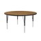 Correll Round Adjustable Height Activity Kids School Table, High Pressure Laminate Top, Medium Oak A48-RND-06 - alternate 6