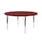 Correll Round Adjustable Height Activity Kids School Table, High Pressure Laminate, Red A48-RND-35 - alternate 5