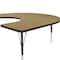 Correll Horseshoe Adjustable Height Activity Kids School Table, High Pressure Laminate, Fusion Maple A6066-HOR-16 - alternate 5