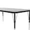 Correll Rectangle Adjustable Height Activity Kids School Table, Melamine Laminate, Gray Granite AM3060-REC-15 - alternate 3