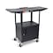 Luxor Adjustable-Height Steel AV Cart with Cabinet and Drop Leaf AVJ42CDL - alternate 2