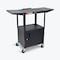 Luxor Adjustable-Height Steel AV Cart with Cabinet and Drop Leaf AVJ42CDL - alternate 1