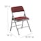 Flash Furniture Burgundy Fabric Metal Chair AW-MC309AF-BG-GG - alternate 7